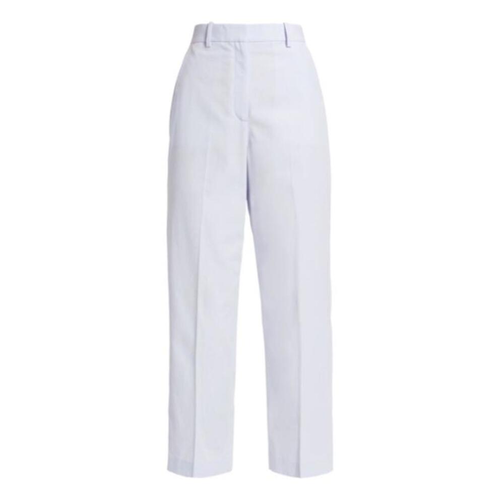 Theory Women's High-Rise Cotton Twill Trousers in Hydrangea sz 8
